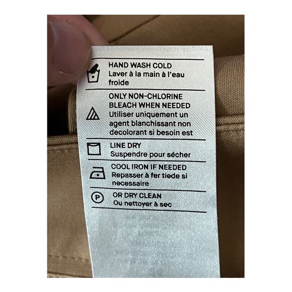 Vince pants Cigarette cropped Trousers tan size 24 - Picture 7 of 8